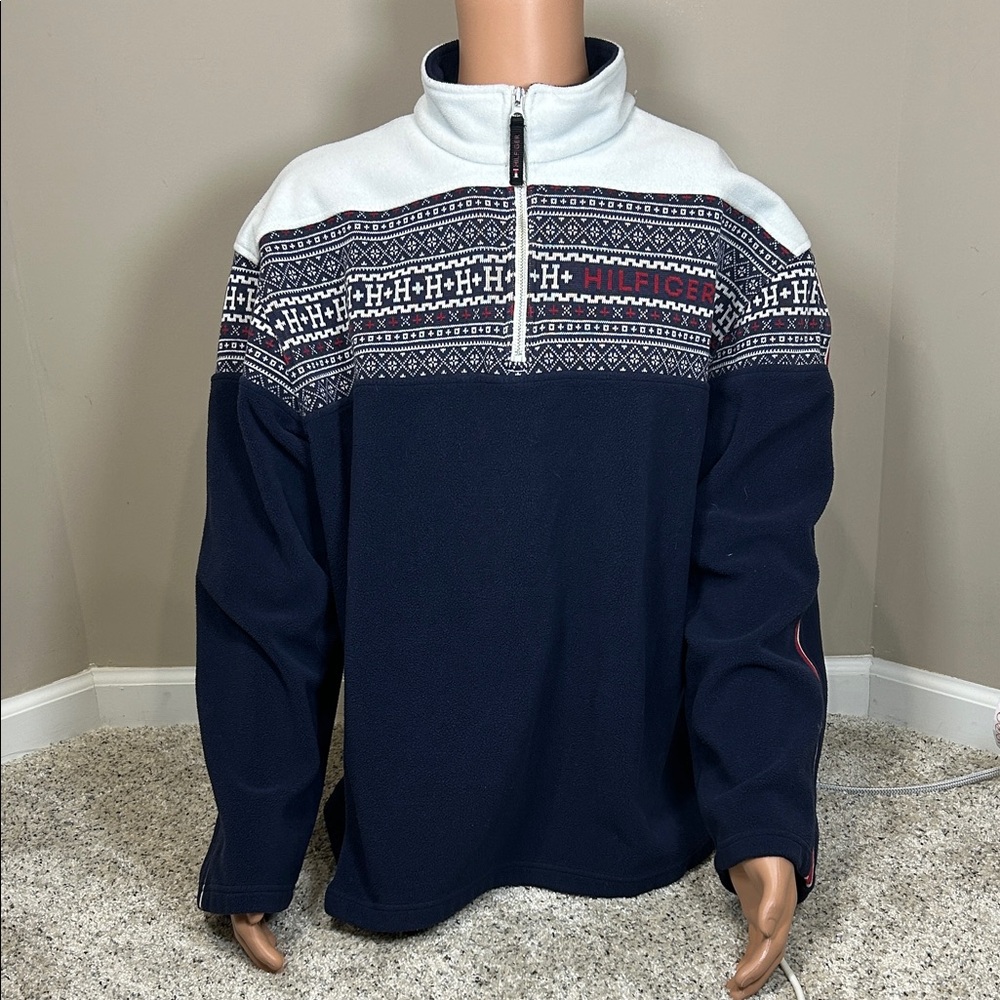 Vintage Men's Tommy Hilfiger quarter zip XXL